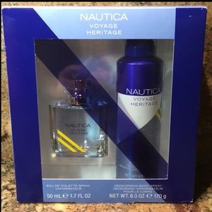 Men’s NAUTICA Voyage Heritage Fragrance Set NIB, 1-Deodorizing, 1-Toilette Spray